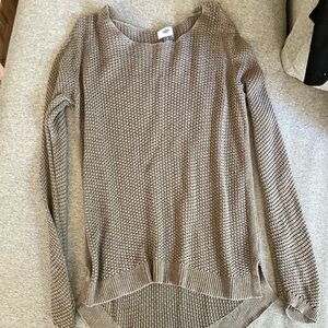 Old Navy Brown Crew Neck Sweater Textured Knit